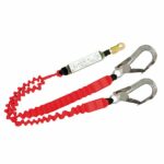 Eslinga doble elástica con absorbedor y conectores en todos sus extremos